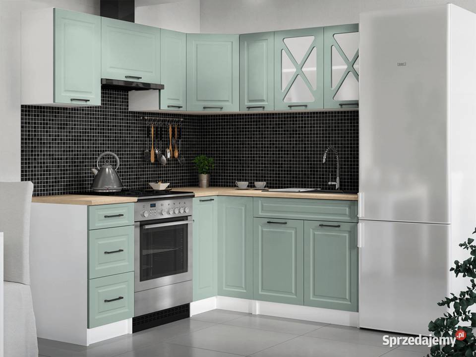 Kuchnia narożna ASTRID BIAŁY MAT POPIEL MAT Brody sprzedam