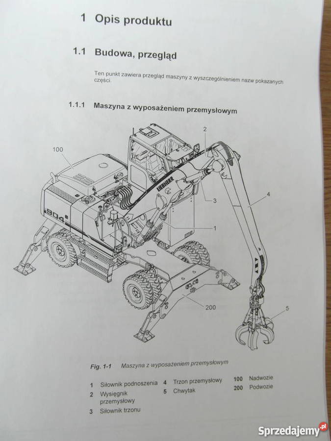 dtr instrukcja koparka przeładunkowa liebherr A Szczecin