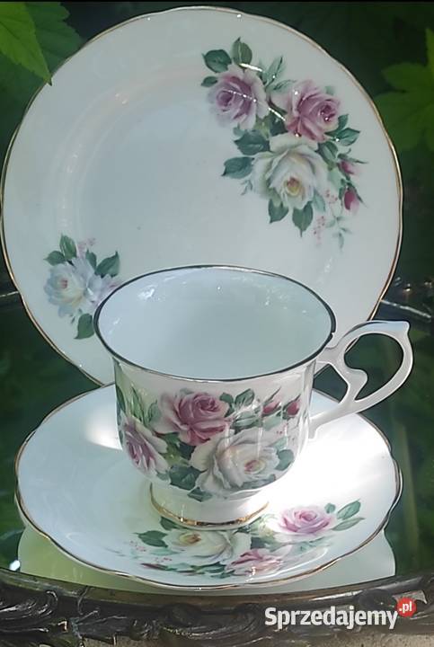 TrioSTAFFORDSHIRE angielska porcelana kostnaTrio