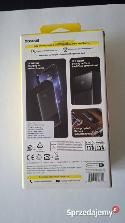 BASEUS Power Bank mocny szybki pojemny 30000mAh Telefony i Akcesoria Zielona Góra