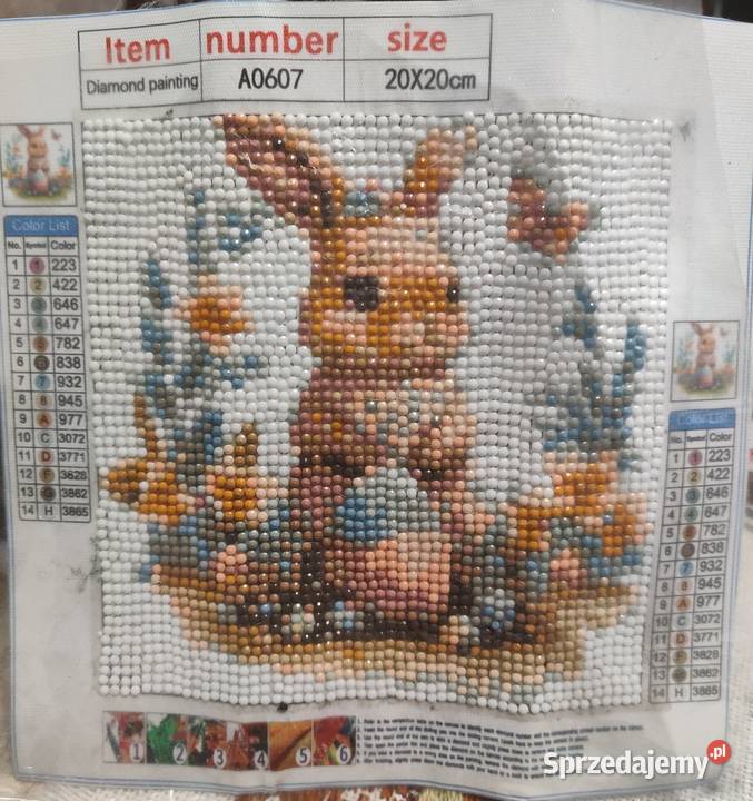 Zajączek robiony haftem koralikowym małopolskie Kraków