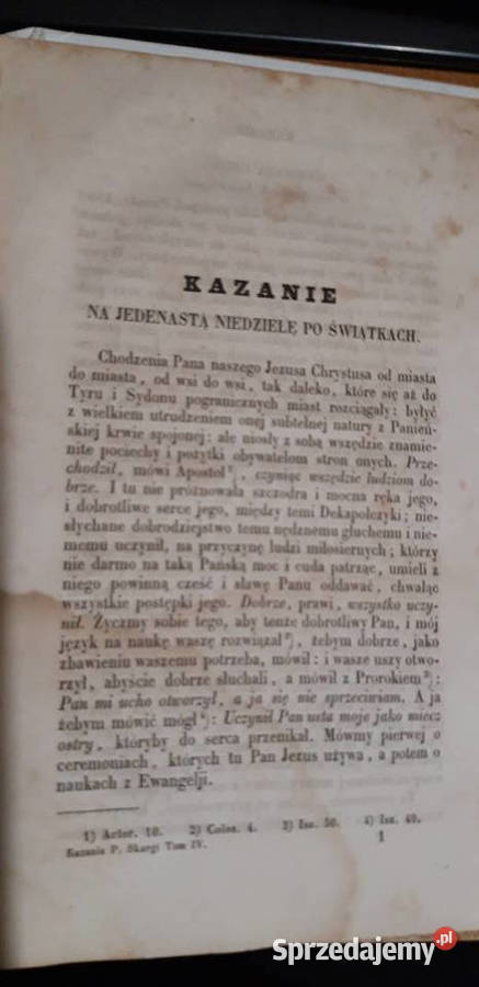 KAZANIA NA NIEDZIELE I ŚWIETA KSP SKARGIT34LIPSK Antykwariat Iwno sprzedam