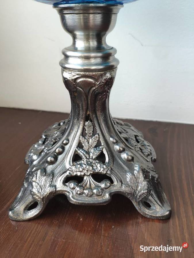 Stara francuska wyjątkowa cynkalowa szklana Kraków