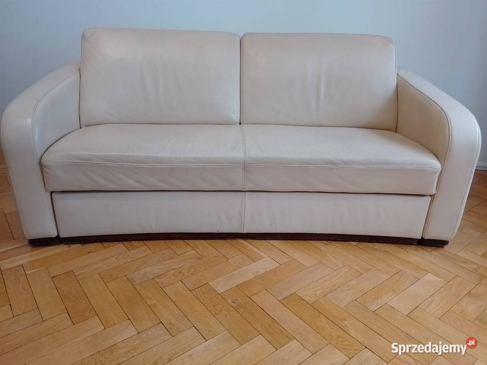 Kanapa KLER z funkcją spania skóra naturalna mazowieckie Warszawa