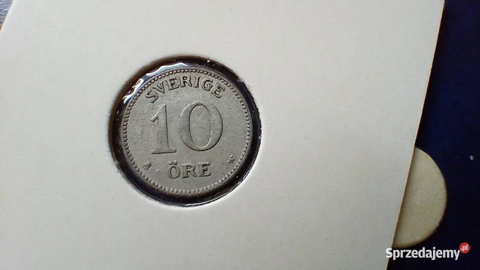 Stare monety 10 ore 1911 Szwecja srebro Lesko