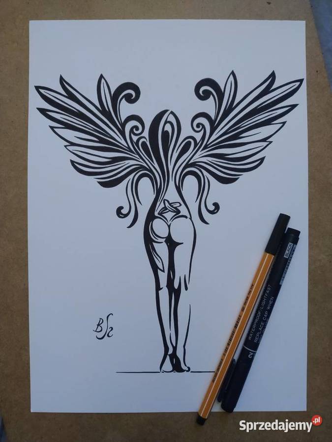 Rysunek anielica cienkopis blok t A4 250 gm2 Warszawa