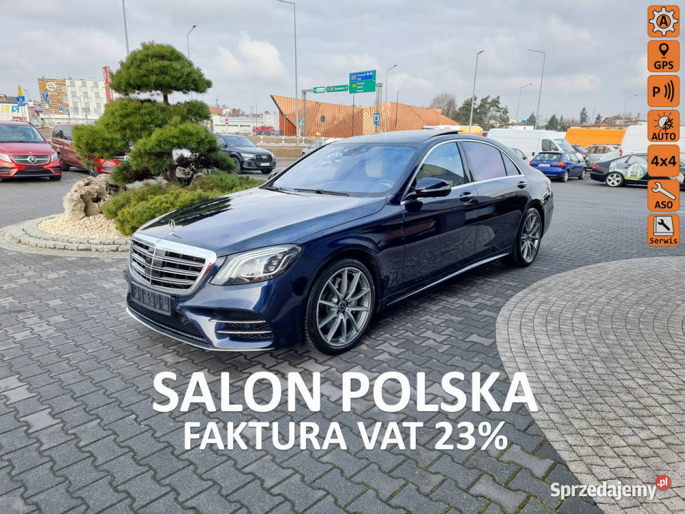 Mercedes S 400 Long4Maticbezwypadek1właściciel niebieski śląskie Żory