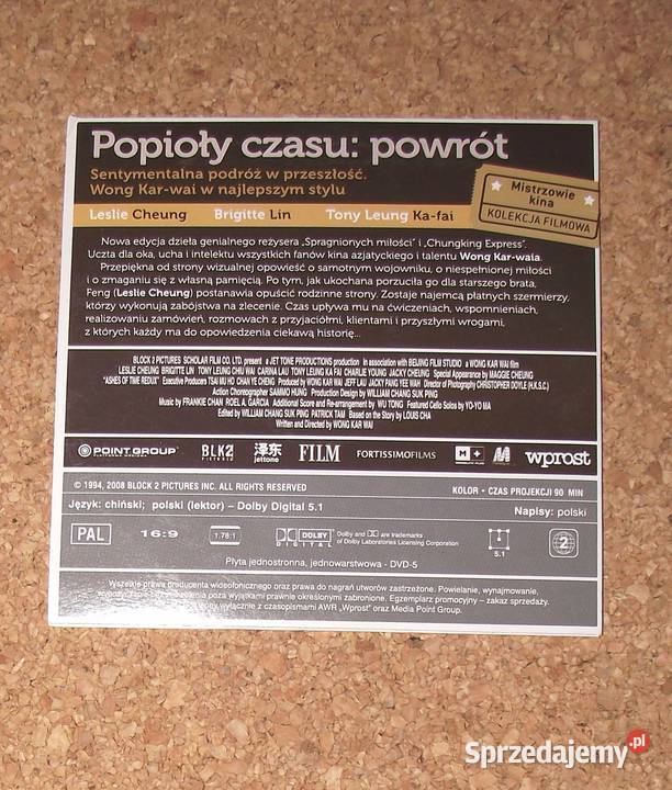 Popioły czasu powrót DVD lektor Filmy Warszawa sprzedam