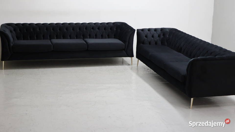 STY DESIGN WIELKA SOFA 33 kanapa czarny welur wielkopolskie Poznań sprzedam