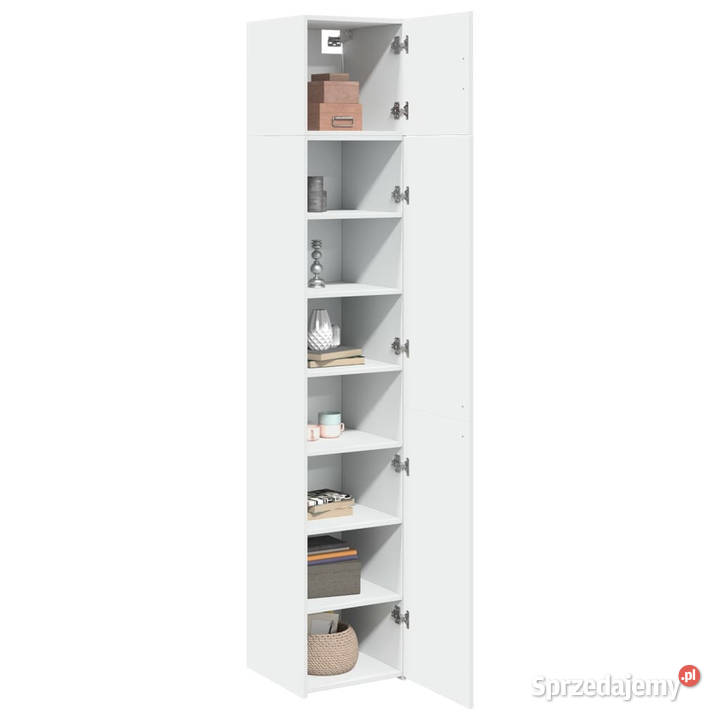 Wąska szafka biała 40x425x225 materiał mazowieckie Warszawa