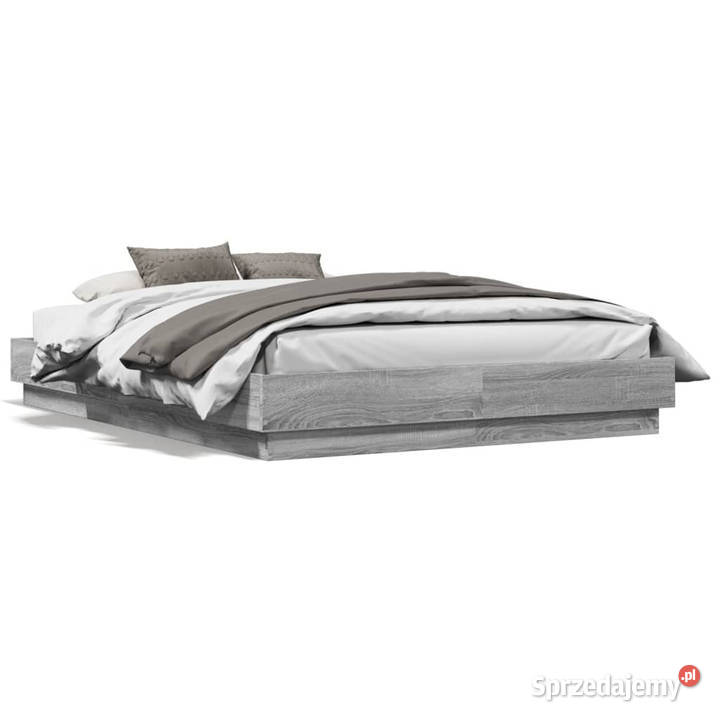 Rama łóżka szary dąb sonoma materiał 138cm Łóżka mazowieckie Warszawa