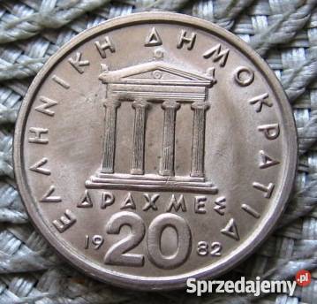 Grecja 20 Drachma 1976r1978r1982r Antyki, Sztuka, Kolekcje Kalisz sprzedam