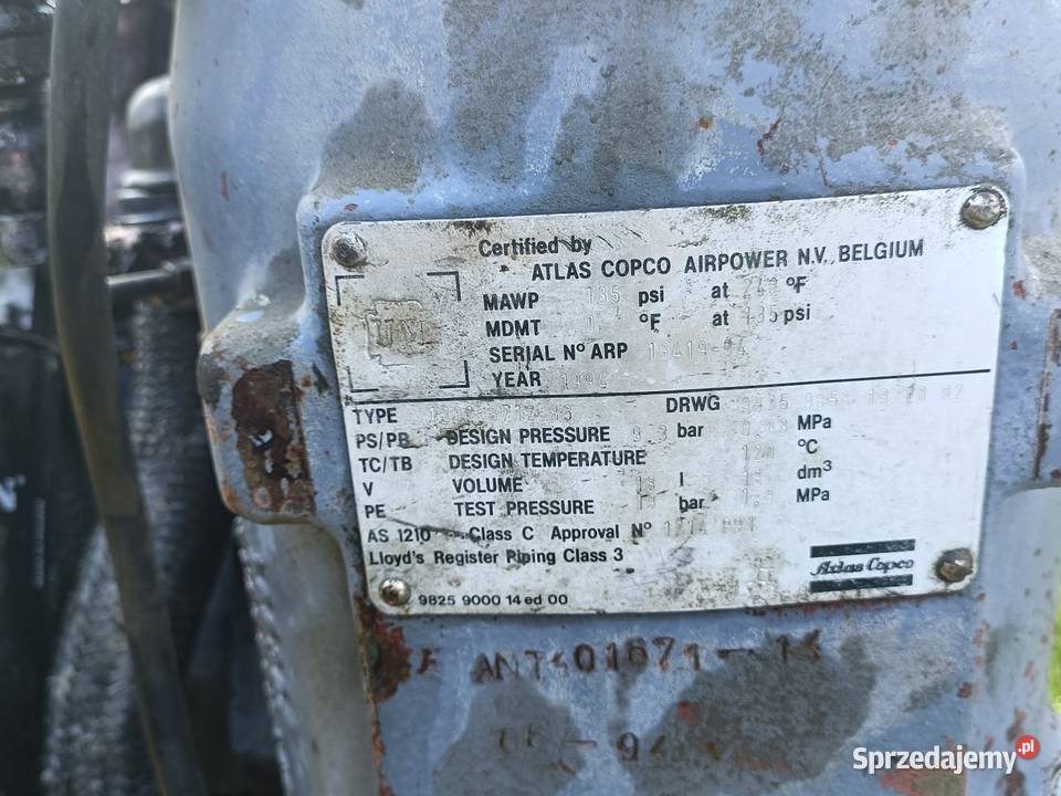 Sprężarka śrubowa atlas copco xas kompletna lubelskie Lubartów sprzedam