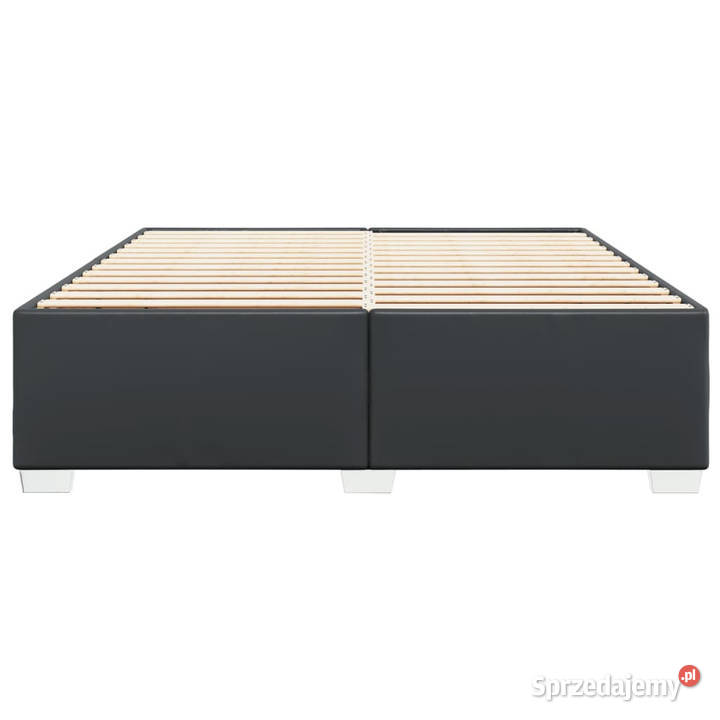 Rama łóżka czarne sztuczna skóra 200x200