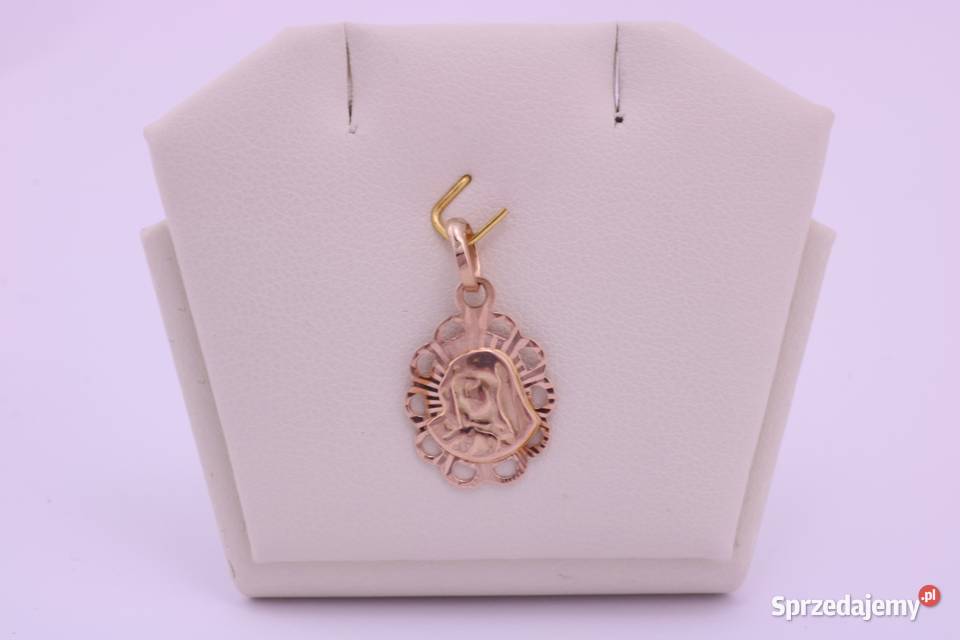 461319 Złoty wisiorek MATKA BOSKA próba 585 Katowice