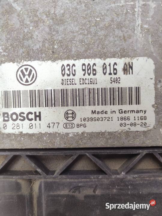 VW GOLF V STEROWNIK KOMPUTER SILNIKA 03G906016AN Przemęt
