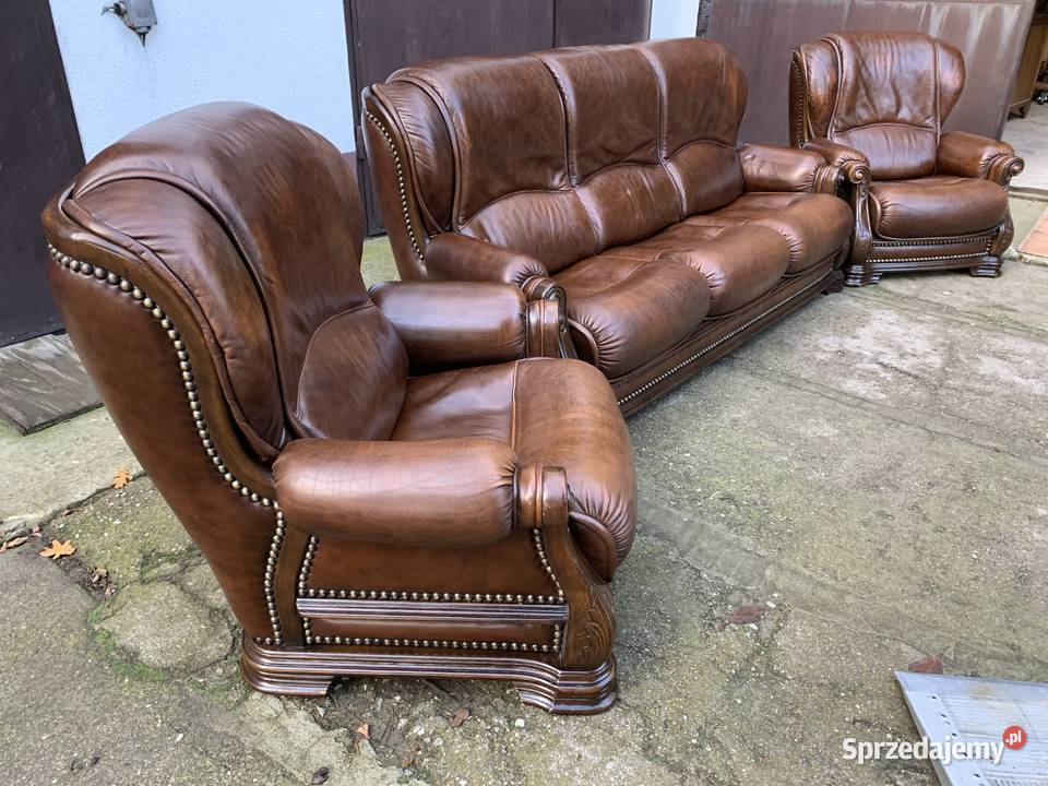 PIĘKNY HOLENDERSKI WYPOCZYNEK ZE SKÓRY NA Ślesin sprzedam