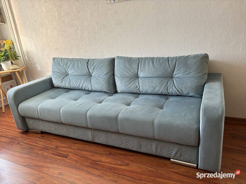 Sprzedam sofe z funkcją łóżka kolor miętowy nowa 223cm Konstantynów Łódzki