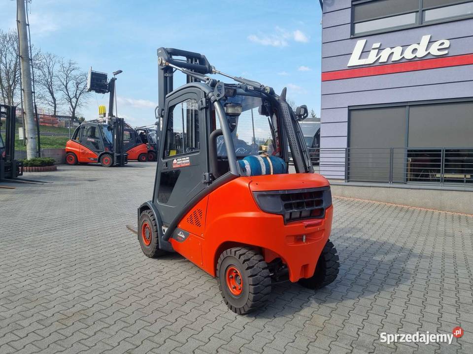 Gazowy wózek widłowy Linde H30T02 Triplex regulowane widły małopolskie Mogilany