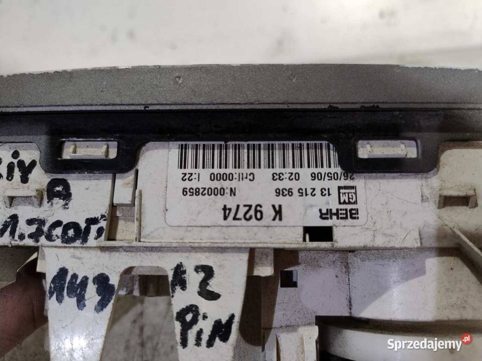 PANEL KLIMATYZACJI MERIVA A 13215936