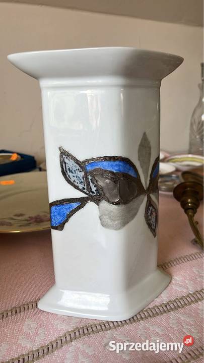 Wazon Kaiser Germany Ręcznie malowany Biała Gdańsk