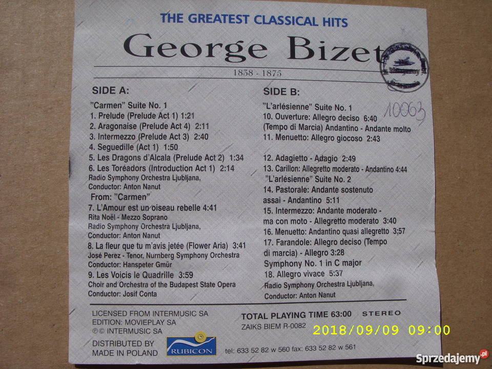 BIZETCARMEN Klasyka kaseta Wołów