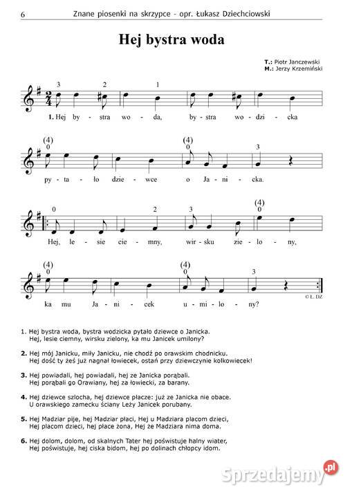 Znane piosenki na skrzypce nuty 31 piosenek skrzypce Warszawa