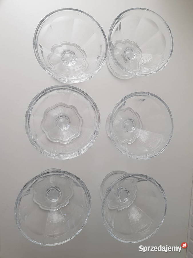 Szklane pucharki 6 śląskie Siemianowice Śląskie