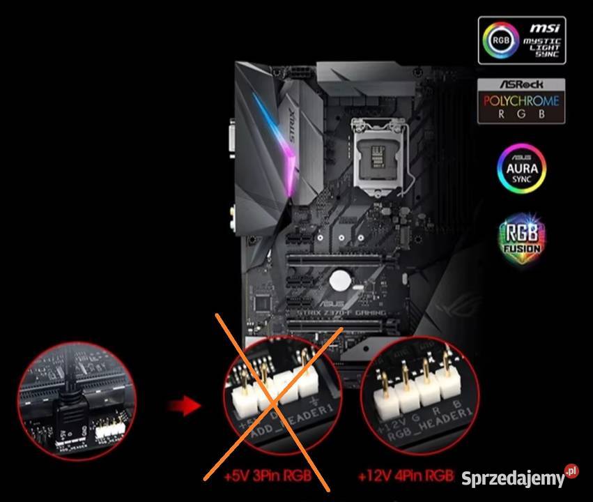 LED RGB 12V 4pin 1m 3x oświetlenie płyt głównych Bydgoszcz sprzedam