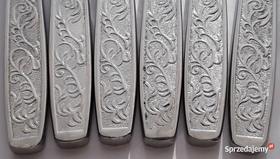 Noże obiadowe 1 PNĄCZA Gerlach sztućce PRL śląskie Dąbrowa Górnicza