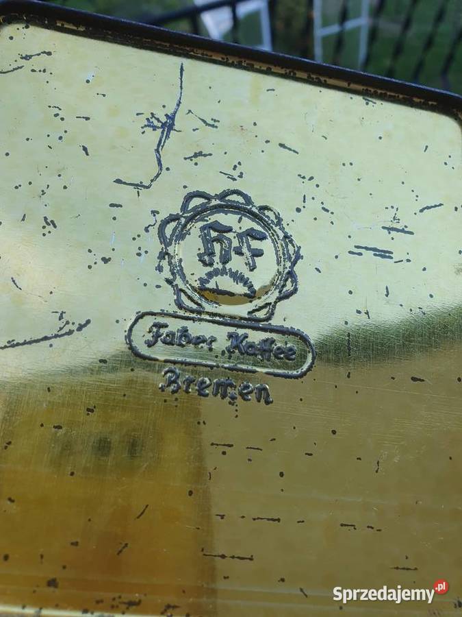 Stara metalową puszka na kawę Myszków