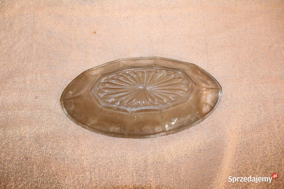 Półmisek Owalny Kryształ Szkło PRL Unikat