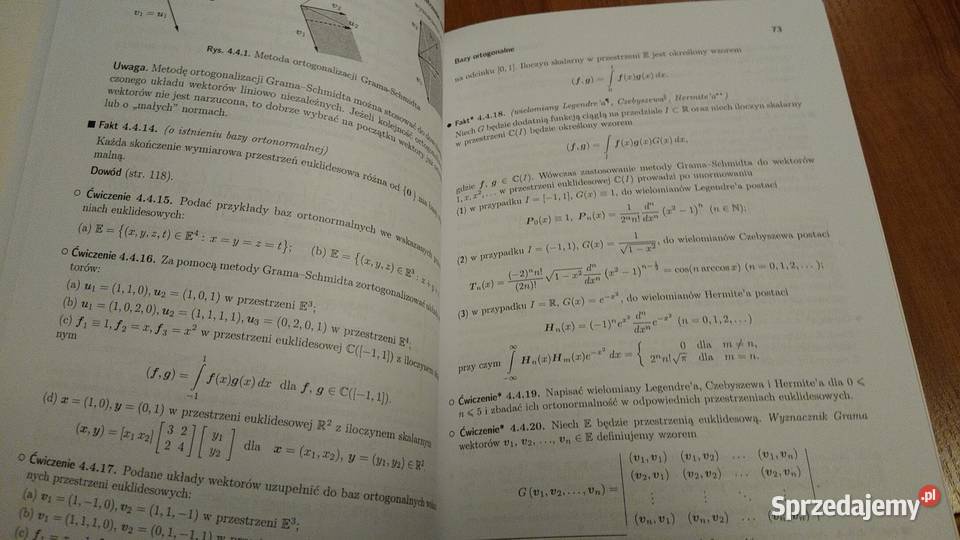 Algebra liniowa Definicje twierdzenia wzory Gdańsk