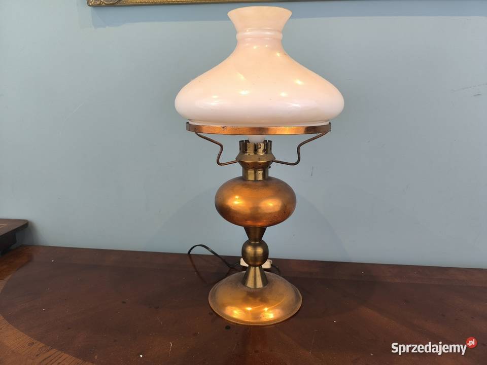 Piękna stara oryginalna lampa mosiężna Łódź sprzedam