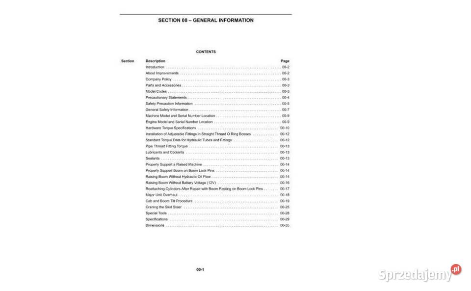 Holland LS180 LS185B instrukcja napraw i Kielce