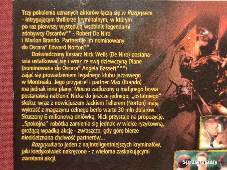 Rozgrywka The Score Robert De Niro Edward Norton CD Kielce sprzedam