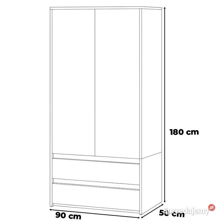 Szafa Z 2 Szufladami Garderoba Młodzieżowa
