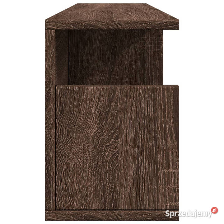 Półka ścienna 80x20x30 brązowy dąb materiał Warszawa