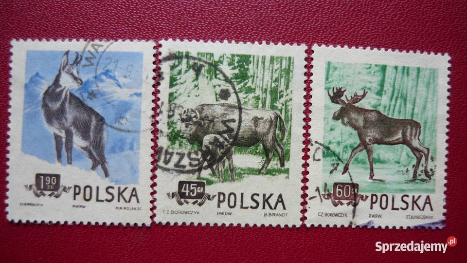 Znaczki Zwierzęta chronione Myszków