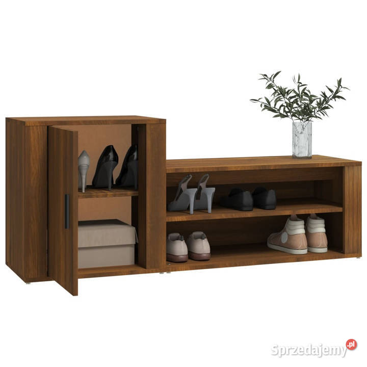 Półka na buty brązowy dąb 130x35x54 WM816751 Warszawa