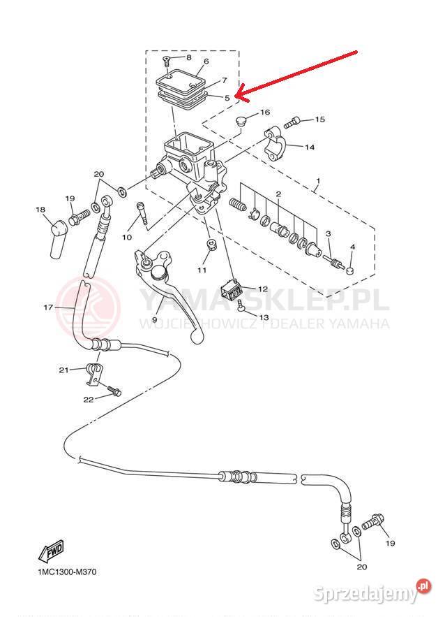 Membrana zbiornika wyrównawczego Yamaha FJR1300 świętokrzyskie