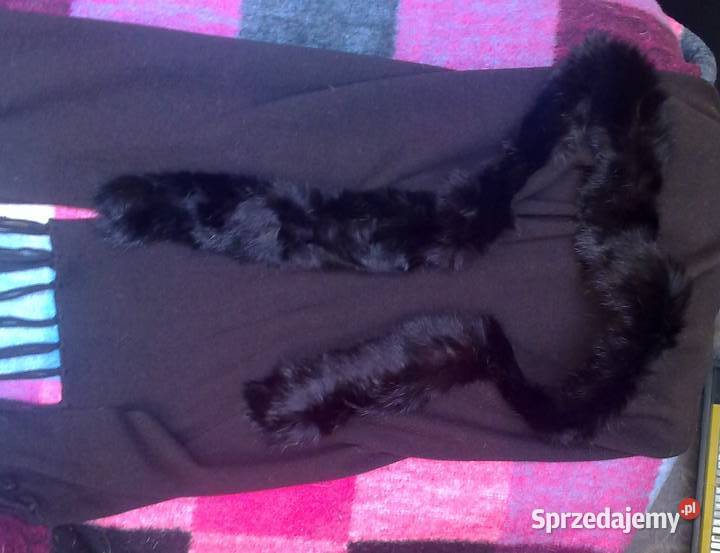 Szal na głowę Szalik obszyty prawdziwym czarnym mazowieckie sprzedam