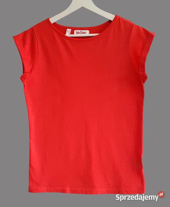 Damska bluzka czerwona z krótkim rękawem Chrzanów