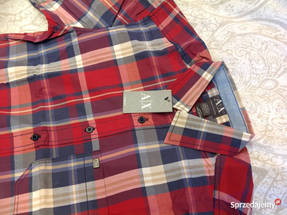 Koszula Męska ARMANI EXCHANGE M Krata NOWA Nowa Sól