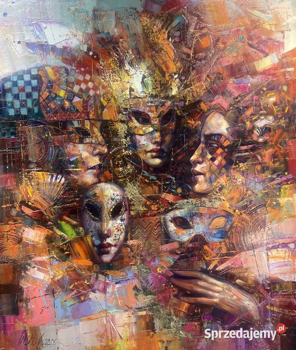 Pitsko Giennadij Maski i tajemnica 85x75 obraz olejny