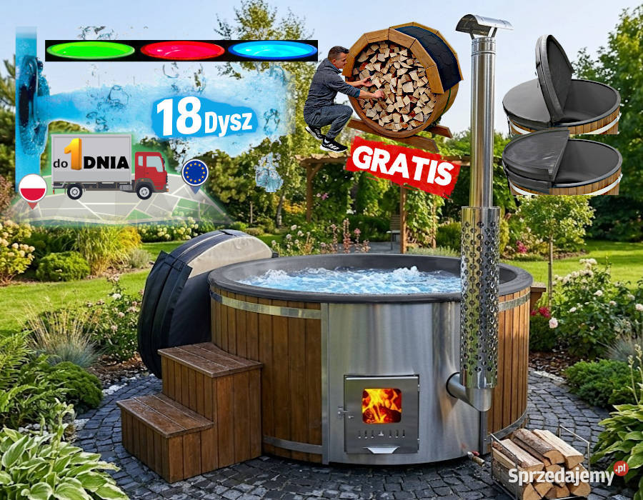 BALIA Ogrodowa Jacuzzi PIEC Hydromasaż 200 LED Nowy Targ