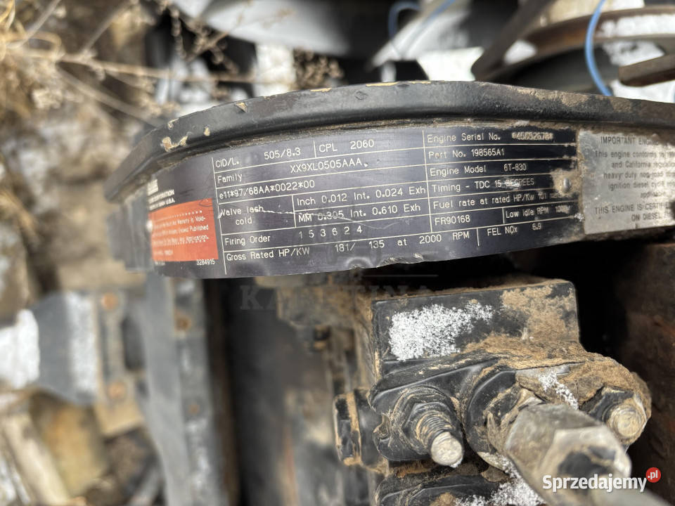 CASE 6CT83 6CTA 6CT 6T830 XX9XL0505AAA 83L Jastrzębniki