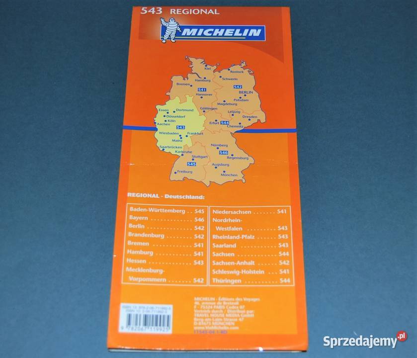 NordrheinWestfalen Mapa Michelin Wyd 2006r Mapy i przewodniki Warszawa