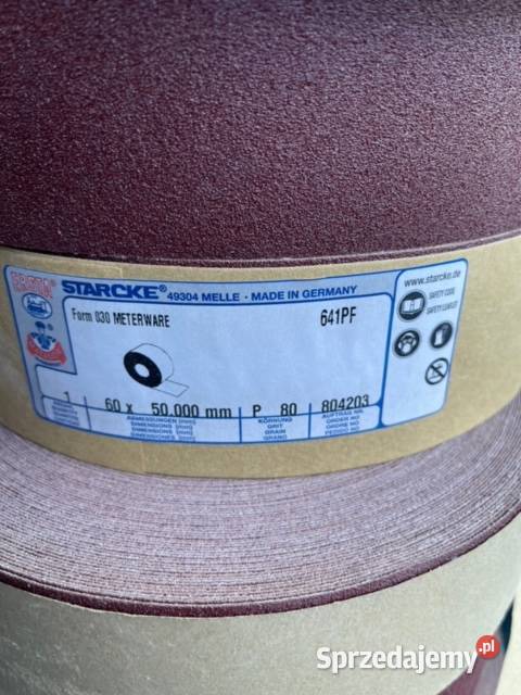 Płótno ścierne 8060mm 80 na rolce 50m Rydułtowy sprzedam