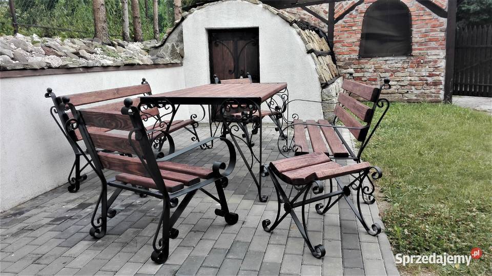 Meble ogrodowe stół ława krzesła na taras ogród lubelskie Lublin